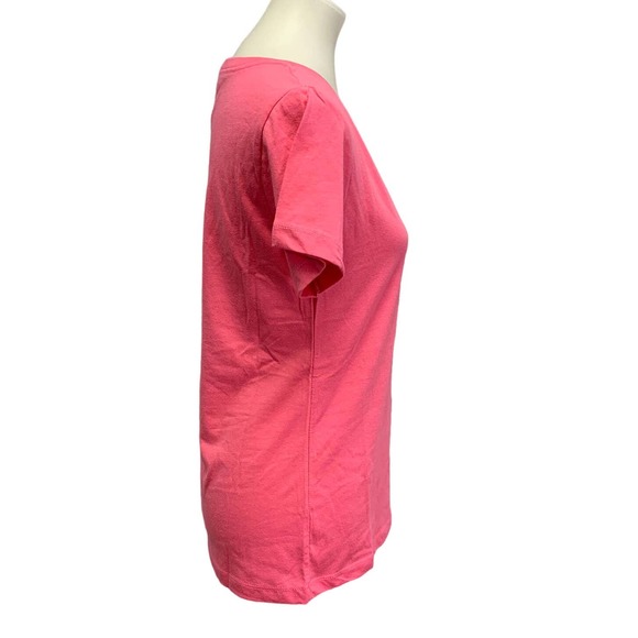 New Hand Printed Womens Small Vintage Book Page Red Rose Flower V-Neck Tee Top - Picture 3 of 5